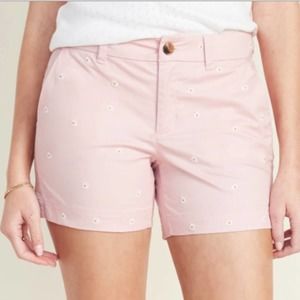 Old Navy Everyday Shorts Embroidered Daisies